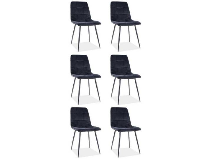 Feldmann-Wohnen Esszimmerstuhl Mila (6 St), schwarz 6er Set