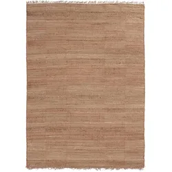 Teppich Ruanda aus Jute, handgefertigt im skandinavischen Stil, dunkelbraun, 200x300 cm