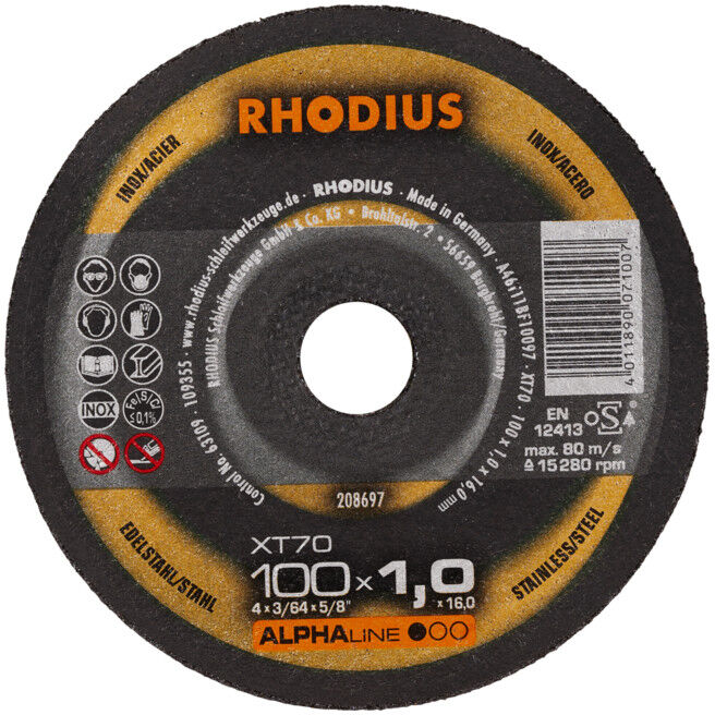 Disque de tronçonnage extra-fin Rhodius XT70 (208697)