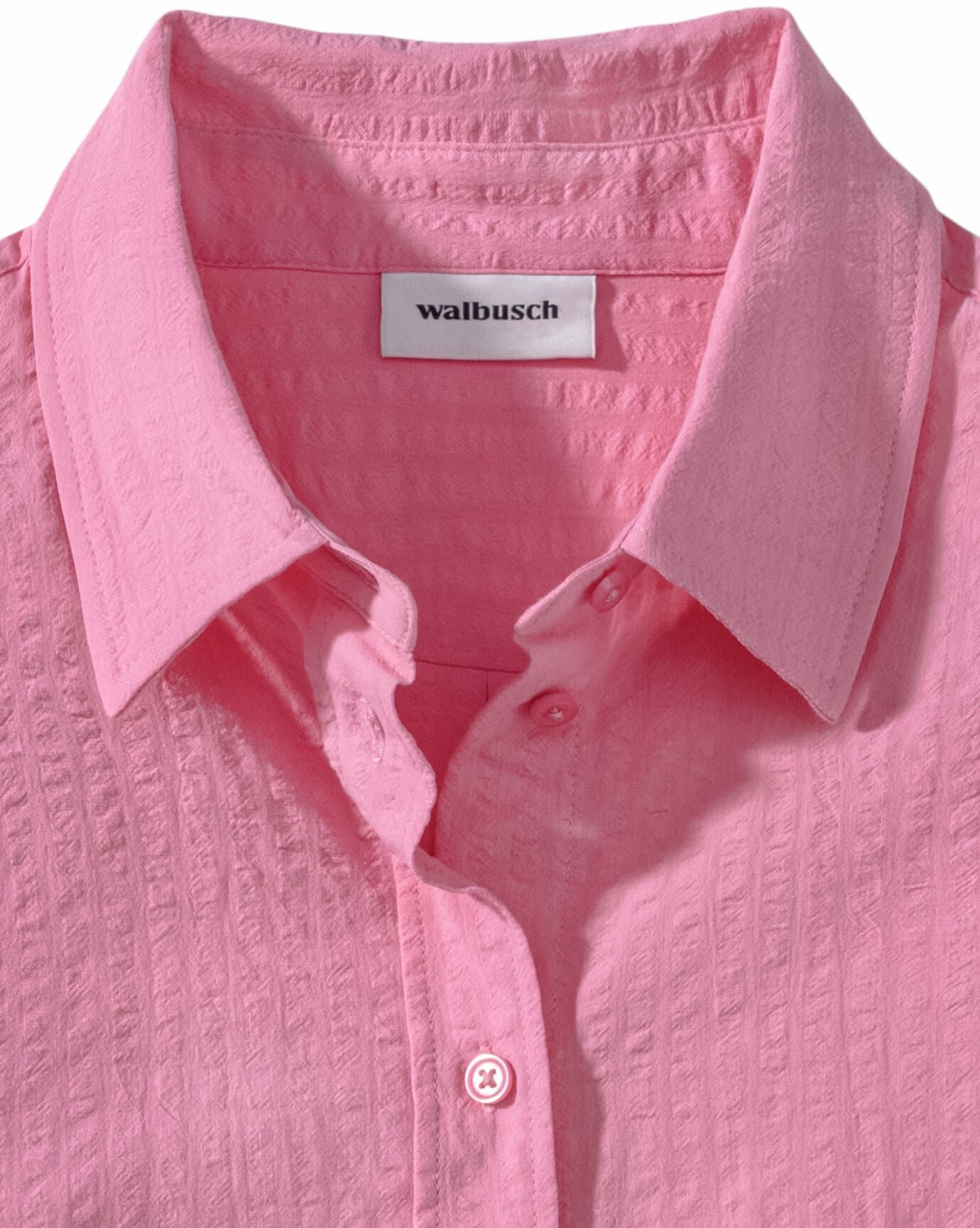 Walbusch Seersucker Hemdbluse, normale Größen, Farbe Rosa, 36, atmungsaktiv extra frisch: Seersucker Damen