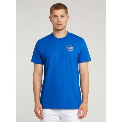 T-Shirt G-STAR "Gauge T-Shirt", Herren, Gr. M, blau (pop blau), Obermaterial: 100% Baumwolle, Shirts T-Shirt