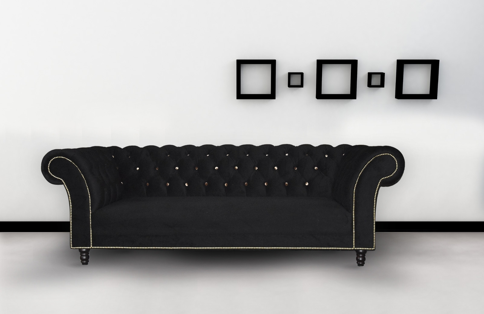 Chesterfield Designer Bankstel in Textiel voor de Woonkamer