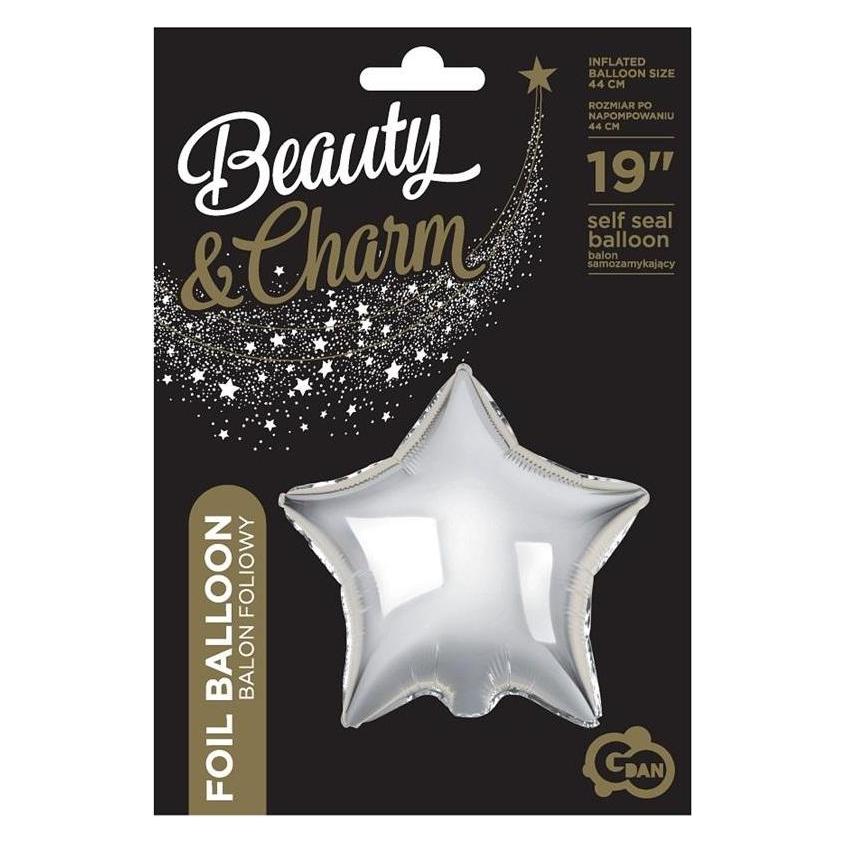 GoDan Beauty&Charm Star Folienballon, Silber, 36 cm (1x) (42289174)