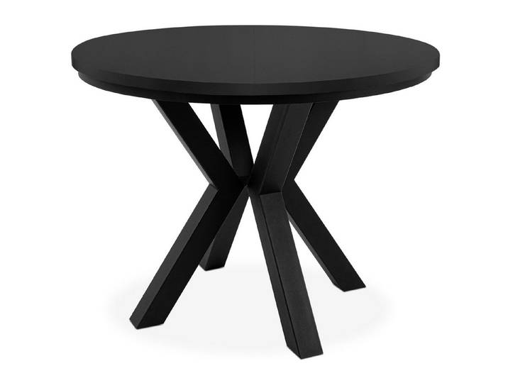 KONSIMO® Esstisch ROSTEL Ausziehbar Rund Tisch, hergestellt in der EU, Industrial-Stil, ausziehbar bis 140cm