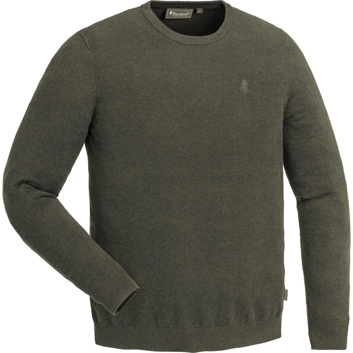 Pinewood Värnamo Crewneck Knitted Sweater green melange (116) XXL 1-50490116009