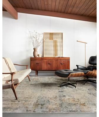 Alexander Home Alexis Modern Industrial Abstract Area Rug