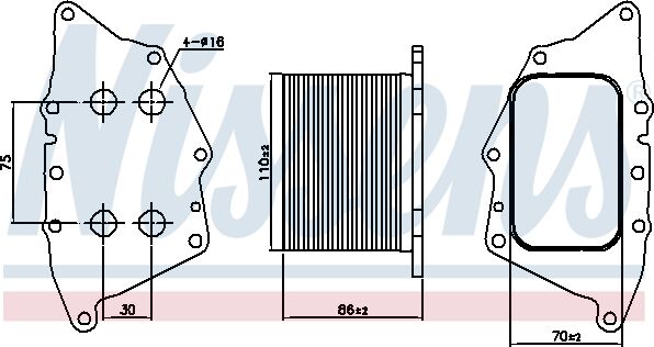 Nissens Ölkühler, Motoröl 90862 Für Mini