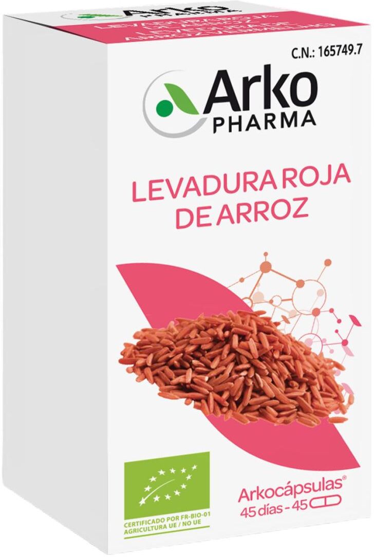 Arkopharma 45 Cápsulas Complemento Alimenticio Arkocápsulas Levadura Roja de Arroz .