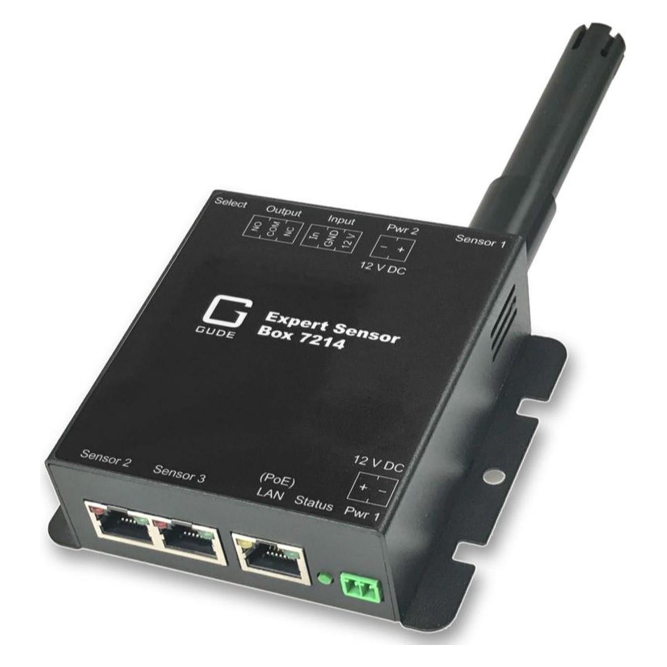 Gude 7214-11 Exp.Sensor Box Temp 2xSensorport 1xRel.Out 1xIO In PoE (721411)