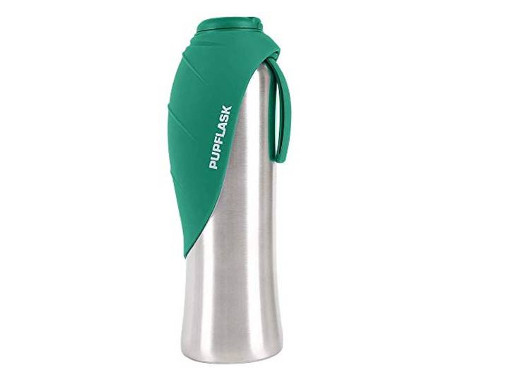 PupFlask Large Dog Water Bottle 800 or 1200 ml Stainless Steel Convenient Dog Water Dispenser Puppy Travel Water Bowl Portable Pet Water Bottle Leak Proof Bottle Perfect Size for All Breed