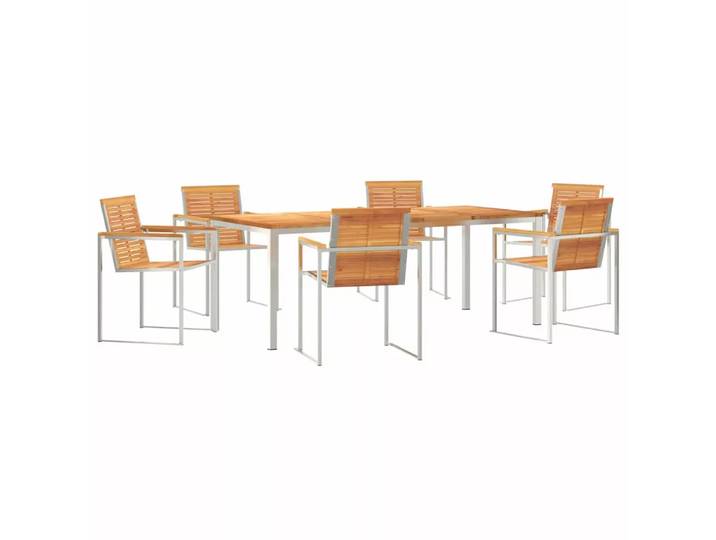 VidaXL - Outdoor-essgruppe massivholz akazie, One Size, Braun