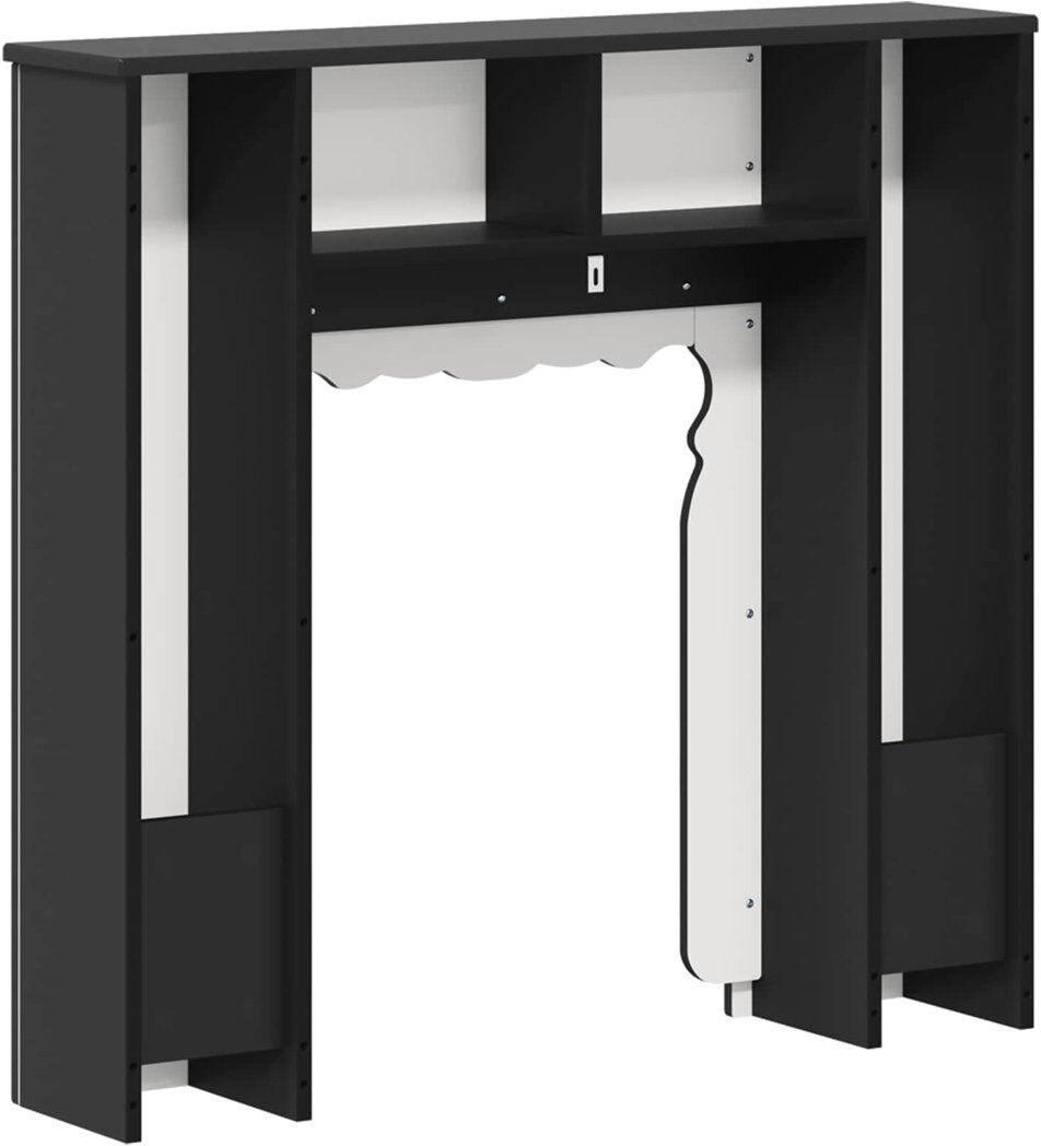 Lily Manor Fireplace Mantel Surround Black 89cm H X 93cm W X 20cm D