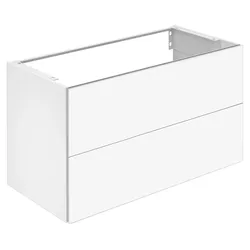 KEUCO Waschtischunterschrank mit Auszügen „X-Line“ Trüffel (Glas), Trüffel (Lack, seidenmatt), ohne Beleuchtung 1000 × 605 × 490 mm