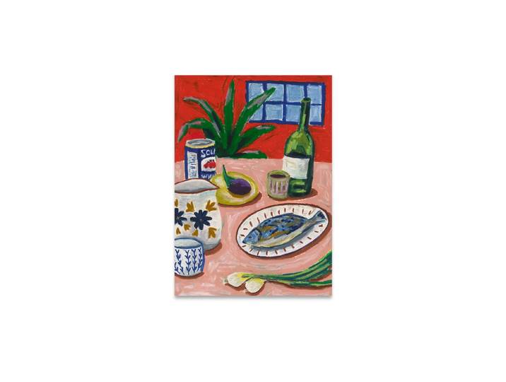 Paper Collective - Composition with Fish Poster, 30 x 40 cm