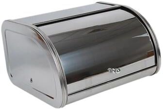 Inspired Living Rustic Metal Bread Box For Kitchen Counter Large Capacity Bread Storage Container mirror