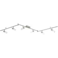 LED-Deckenleuchte, stahlfarben, 6-flammig, verstellbar, GU10