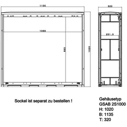 GSAB Elektrotechnik Normkabelverteilerschrank 2S1000PIMC