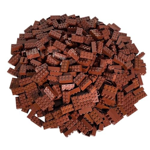 LEGO® Bouwstenen 2x4, 100 stuks, Roodbruin (3001)