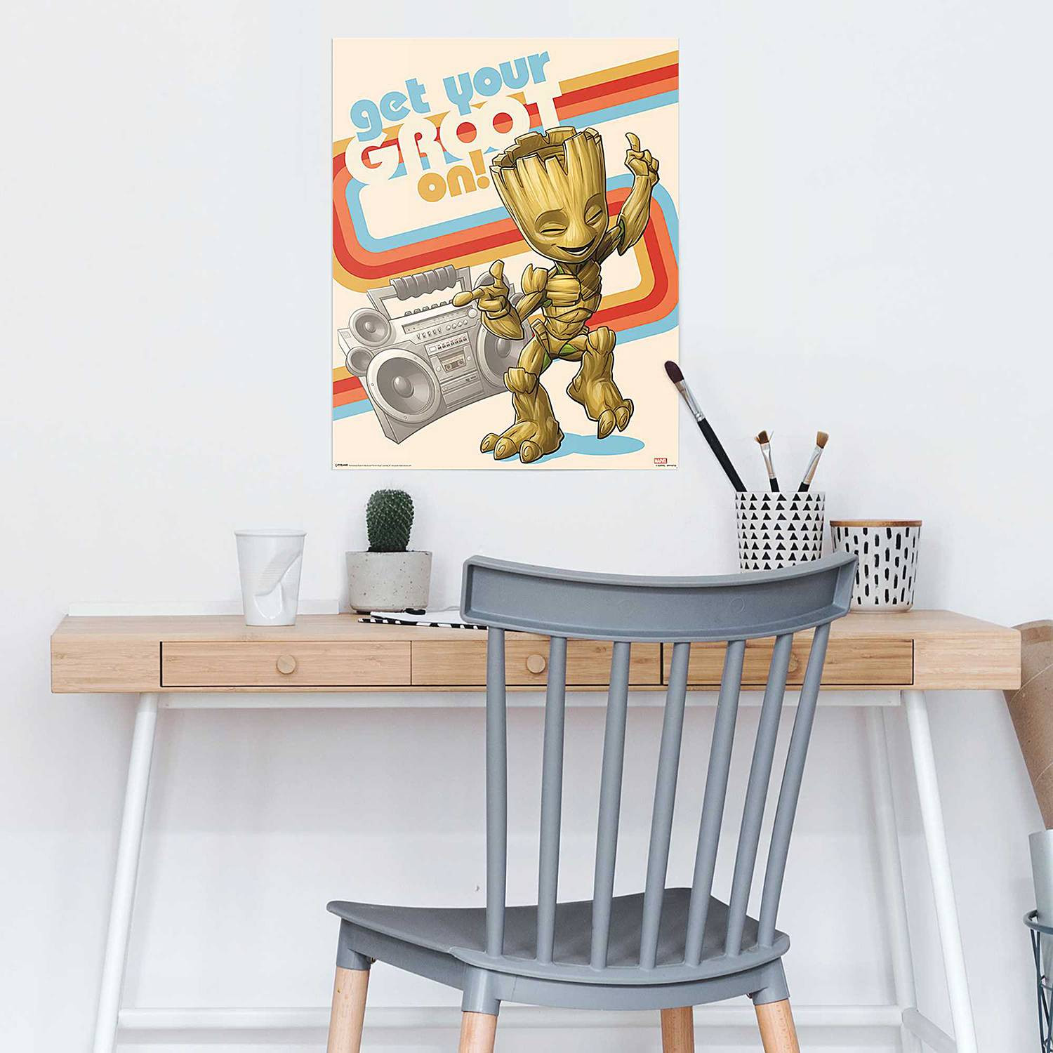 home24 Poster Get your Groot on, multicolor, 40 x 50 cm