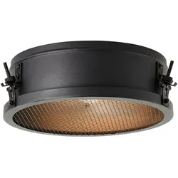 BRILLIANT Lampe, Zois Deckenleuchte 30cm schwarz korund, Metall, 1x A60, E27, 28W,Normallampen (nicht enthalten)