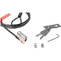 Kensington Clicksafe Keyed Twin, Notebook Security, Schwarz