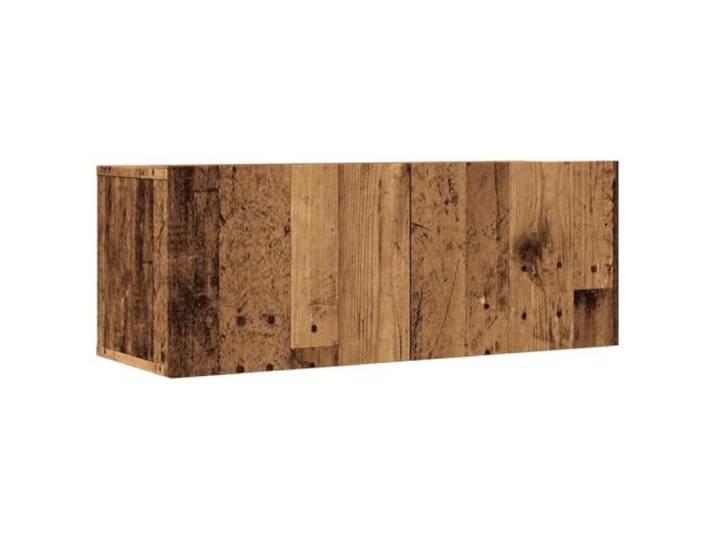 Helloshop26 TV-Möbel Wandmontage, praktisches Design, Aufbewahrung, 80 x 30 x 30 cm, aus Holz, Altholz, 2 Stück, 02_0051004