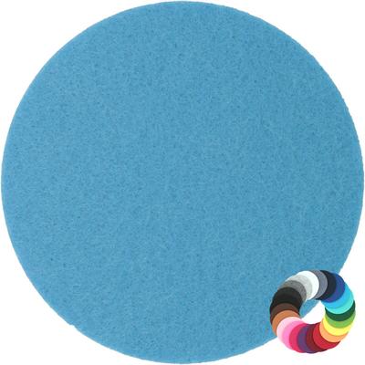 BIASTO - Premium Filz Untersetzer - rund 15cm - Farbe: hellblau (HF006). Design Glas-Untersetzer für Getränke, Tisch, Bar, Tasse, Vase