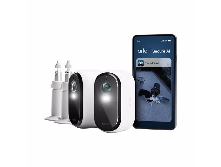 Arlo ESSENTIAL3 FHD 2 CAMERA AND 2 MOUNTS Netzwerkkamera – Überwachungskamera – weiss