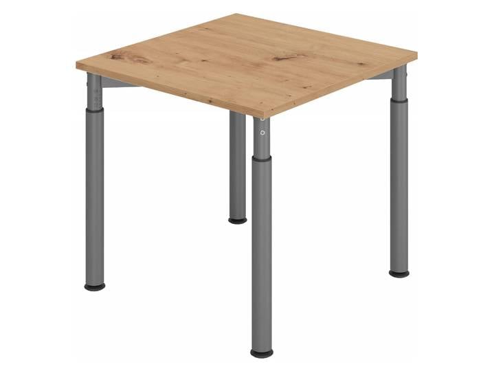 YAMA 8 G Schreibtisch 80 x 80 höhenverstellbar Asteiche/Graphit