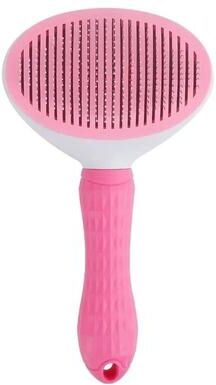 Uplifted Goods Self Cleaning Pet Brush For Dogs And Cats pink