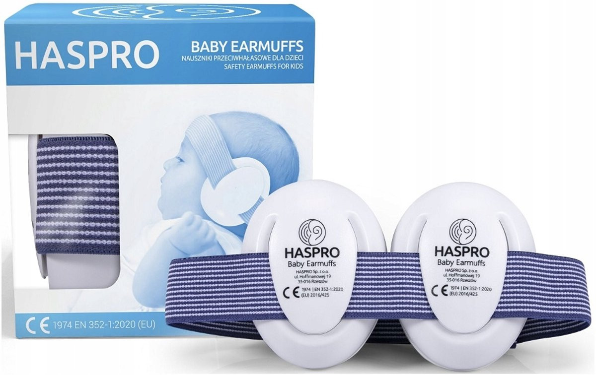 Haspro Baby Oordopjes Blauw - Gehoorbescherming voor baby's en kinderen (0-3 jaar)