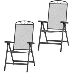 Siena Garden Gartenmöbel-Set Elda 2-teilig, aus Streckmetall in anthrazit
