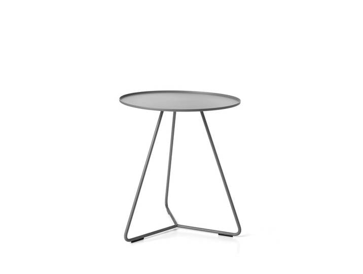 Abstelltisch Steely Möller Design grau, Designer Klaus Nolting, 45 cm