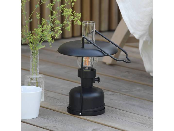 Markslöjd LED Tischlampe Fanos, dimmbar, schwarz, für Wohn- / Esszimmer, Metall, Antik, LED Tischlampe