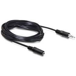 Delock 84237 Klinke Audio Anschlusskabel [1x Klinkenstecker 3.5 mm - 1x Klinkenbuchse 3.5 mm] 5 m Schwarz