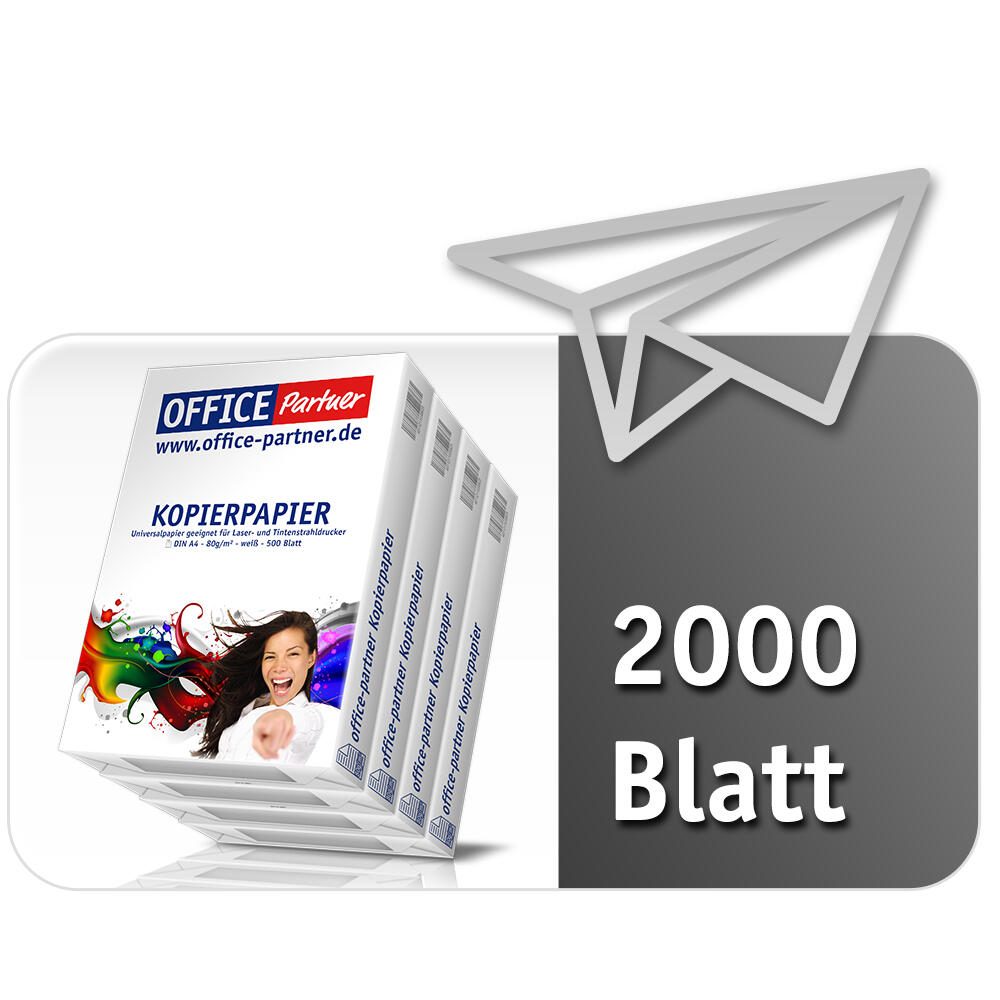 OFFICE-Partner OFFICE Partner Premium Kopierpapier, weiß - DIN A4 80g/m² - 2.000 Blatt OP99011-2000