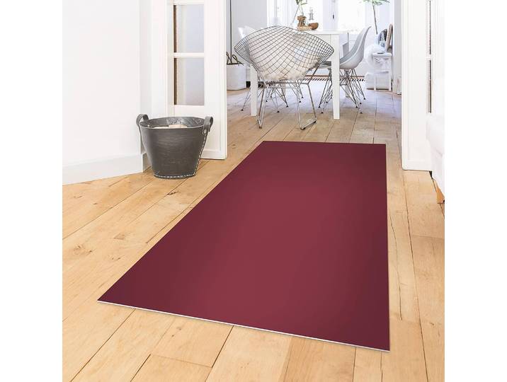 Vinylteppich Bordeaux 80 x 160cm Rot