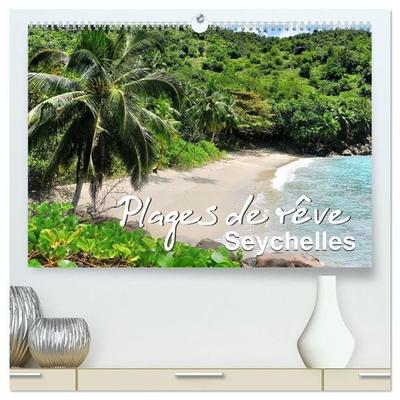 Plages de rêve Seychelles (Calendrier mural haut de gamme 2027 DIN A2 vertical), CALVENDO calendrier mensuel