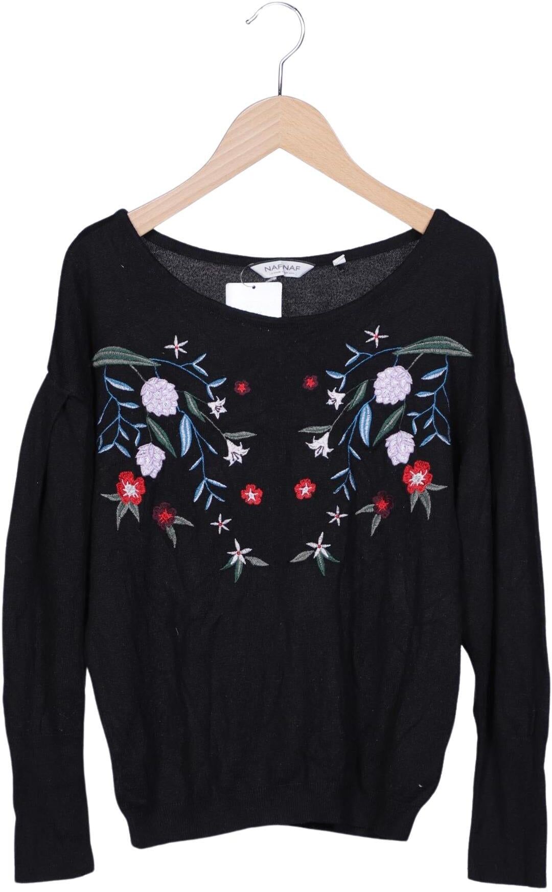 NAF NAF Damen Pullover, Schwarz, Gr. M, Synthetik / Viskose - Second Hand