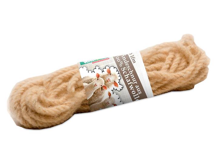 Windhager Schafwoll-Bindekordel Weiss 10 m