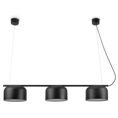 PACO HOME Pendelleuchte "BOWL", schwarz (schwarz, weiß), 3, Leuchten, Pendelleuchte