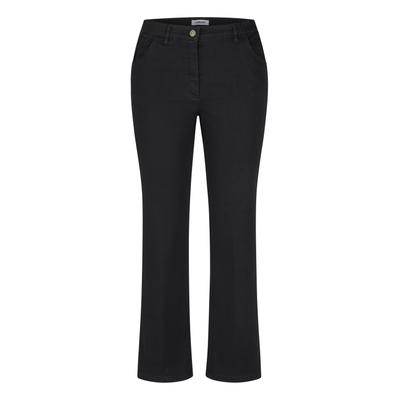 Straight-Jeans KJBRAND "Jeans Betty straight leg", Damen, Gr. 22, K-Gr, schwarz, Denim/Jeans, Obermaterial: 71% Baumwolle, 25% Polyester, 4% Elasthan, straight fit lang, Jeans Straight-Jeans, Sehr bequem durch Baumwoll- Super- Stretch, Satin Optik