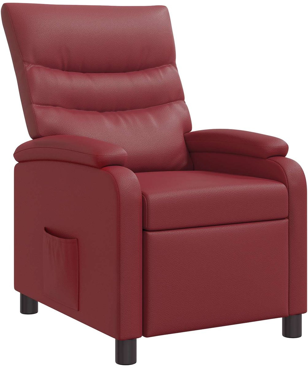 vidaXL Relax Fauteuil Recliner - Wijnrood - Kunstleer