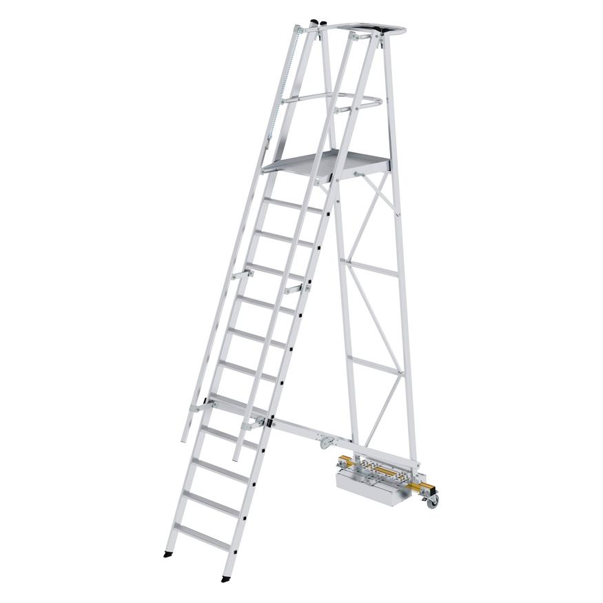 Munk Plattformleiter klappbar mit schmalem Fahrwerk 12 Stufen (Plattformleiter, 450 cm) (052712)