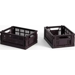 Hay Colour Crate Mini Kisten, bordeaux, 2 St.