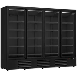 Kühlschrank 4 Glastüren Schwarz Jde-2025R Bl