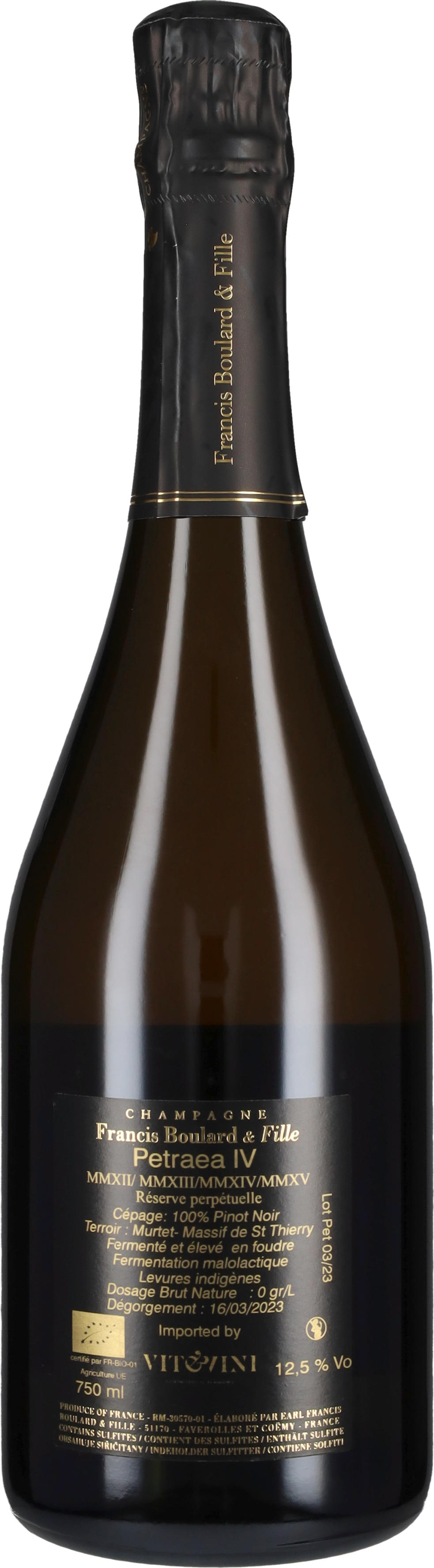 Boulard Francis Champagne Brut Nature Solera 'Petraea' Francis Boulard