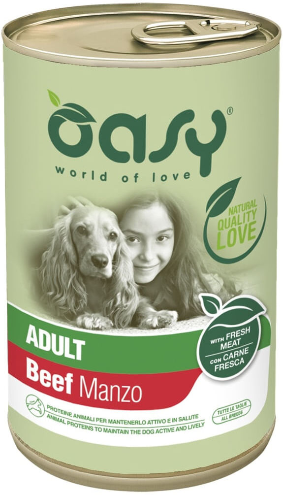 Oasy Dog Adult Lattina 400G MANZO