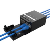 Konsolidierungspunkt-Box 4P Keystone mit Kabelmanager schwarz