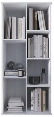 CraftPorch Simple Wooden Seven Cubby Shelves Bookcase